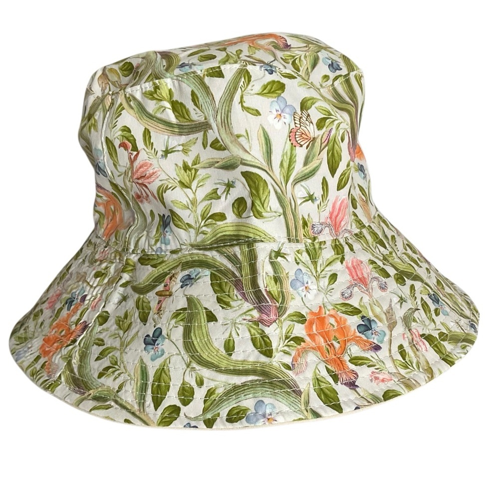 NWT Fable England Green Floral Bucket Hat Botanical Print Item 45020 - Picture 2 of 9